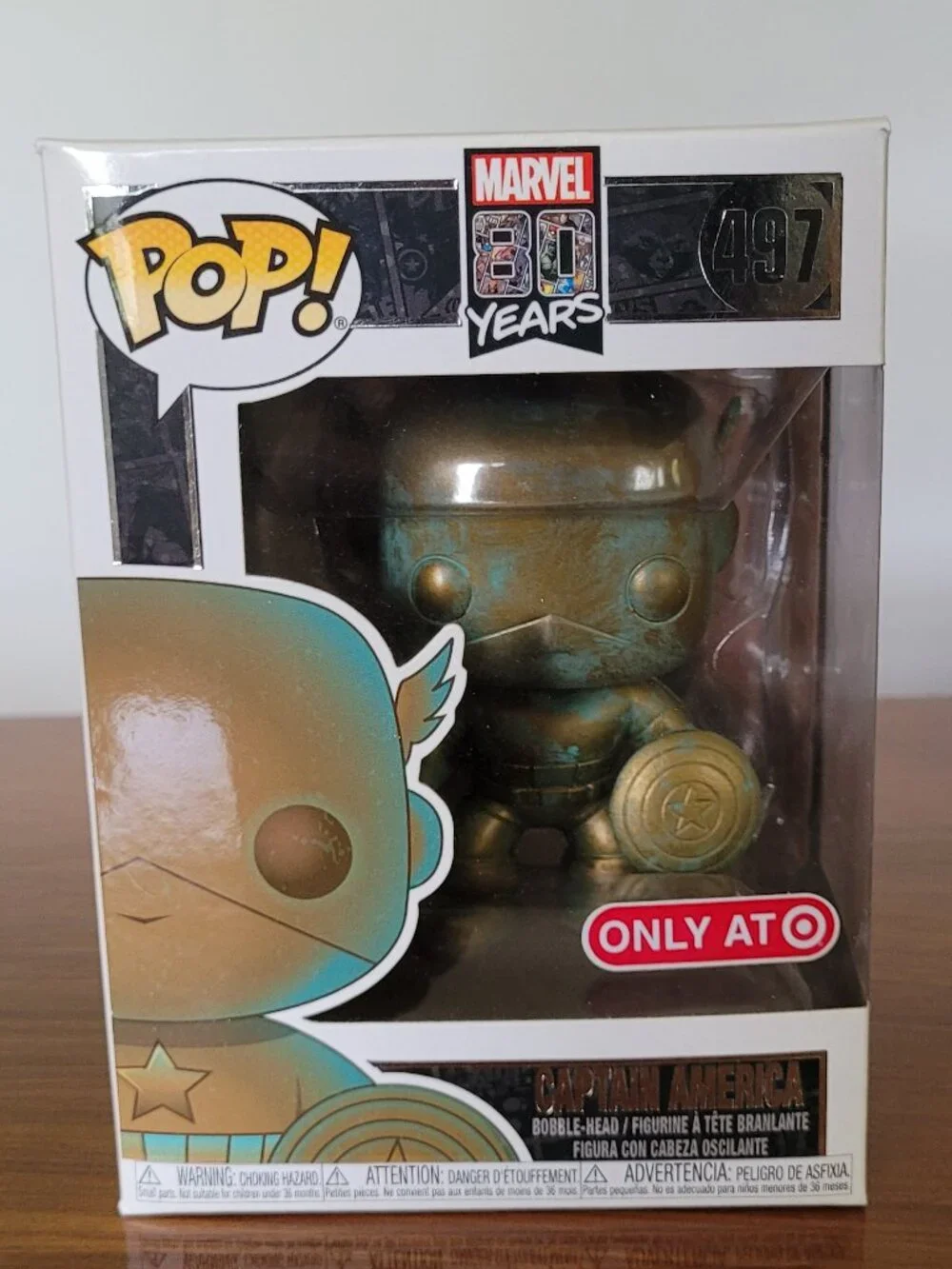 Funko Pop! Marvel 80 Years #497 - Captain America Patina Vinyl Bobble-Head